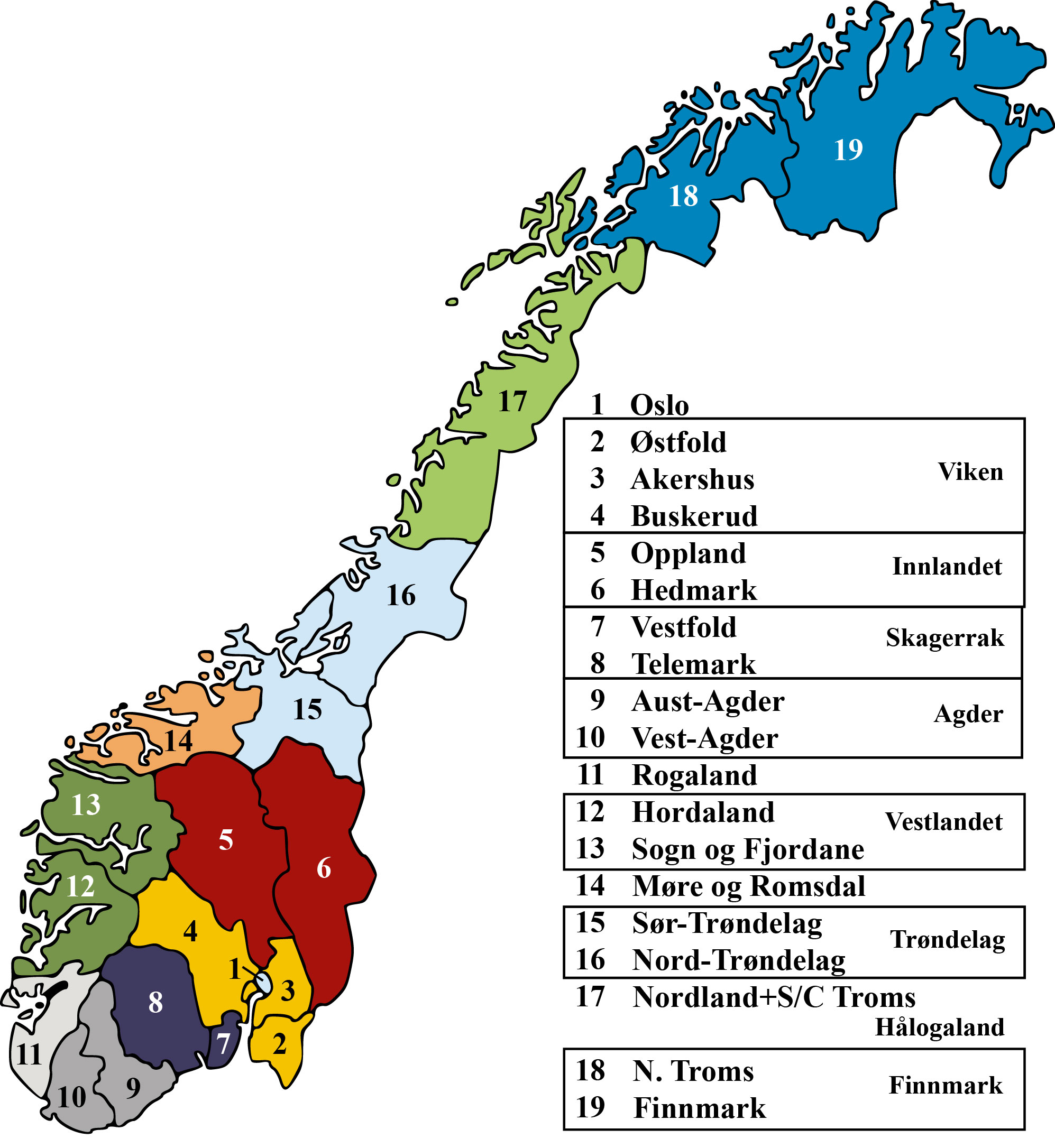 Map of Norway